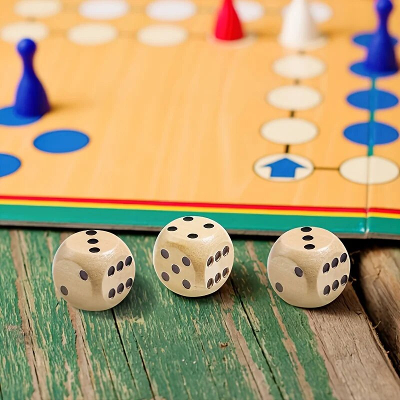 10 dab. 16 mm koka kauliņi 6 pusēju digitālo kauliņu galda spēļu galda spēļu rekvizīti