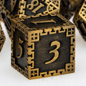 Set de zaruri DND Dungeon and Dragon Metal D și D Set zaruri poliedrice Jocuri de rol RPG 7 bucăți zaruri D&D D20 D12 D10 D8 D6