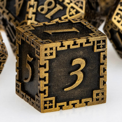 DND Dice Set Dungeon and Dragon Metal D and D Dice Set Polyhedral Dice RPG Παιχνίδια ρόλων 7PCS D&D Dice D20 D12 D10 D8 D6