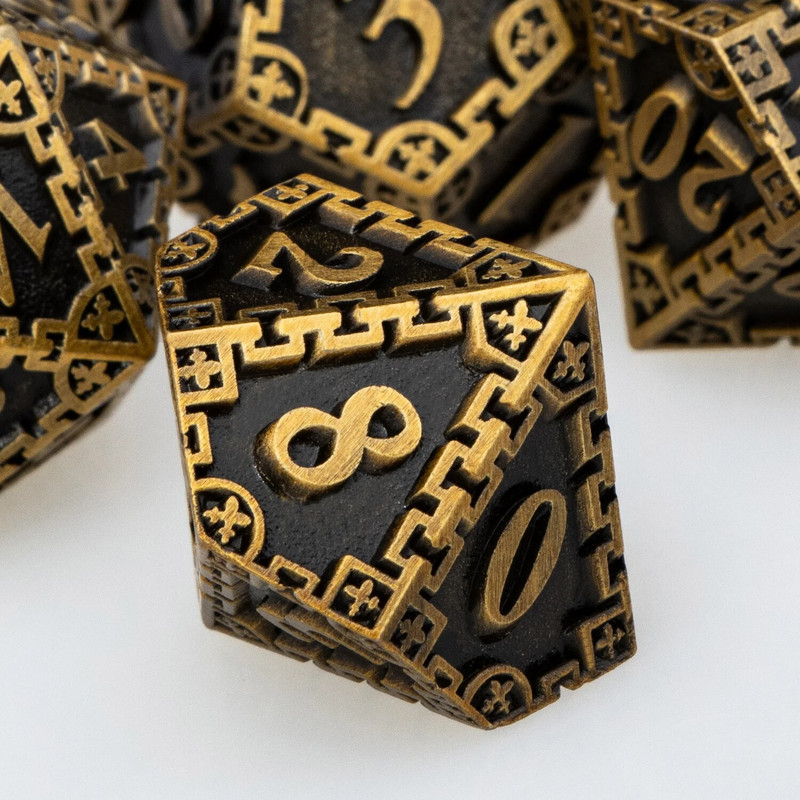 DND Dice Set Dungeon and Dragon Metal D and D Dice Set Polyhedral Dice RPG Παιχνίδια ρόλων 7PCS D&D Dice D20 D12 D10 D8 D6