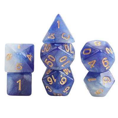 Joc de zaruri poliedric de 7 bucăți Joc de zaruri pentru joc de masă Dnd D4, D6, D8, D12, d20, D10 Set de zaruri Joc de masă Joc de masă