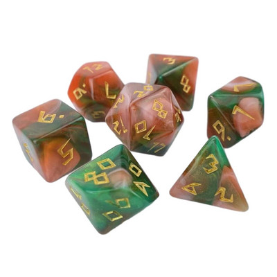Joc de zaruri poliedric de 7 bucăți Joc de zaruri pentru joc de masă Dnd D4, D6, D8, D12, d20, D10 Set de zaruri Joc de masă Joc de masă