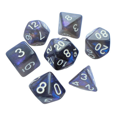 Joc de zaruri poliedric de 7 bucăți Joc de zaruri pentru joc de masă Dnd D4, D6, D8, D12, d20, D10 Set de zaruri Joc de masă Joc de masă