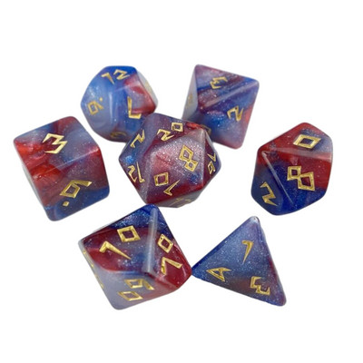 Joc de zaruri poliedric de 7 bucăți Joc de zaruri pentru joc de masă Dnd D4, D6, D8, D12, d20, D10 Set de zaruri Joc de masă Joc de masă