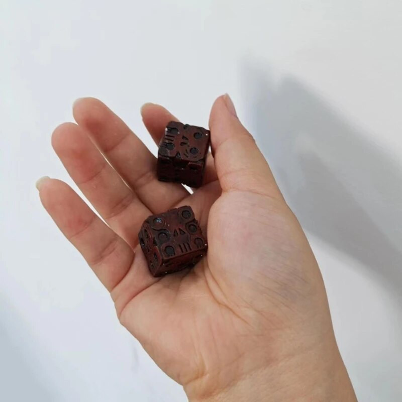 2 gab. Biedējoši galvaskausa kauliņi Helovīna kauliņi skeleta kauliņi kubu kauliņi klubu krogam Helovīna ballītei āra galda spēļu kauliņi rotaļlietas