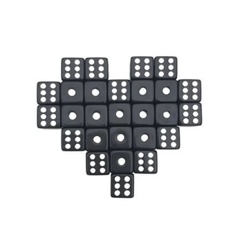50PCS 8MM 10MM Square Point Dice Puzzle Game Изпратете на деца 6-странни зарове Направи си сам аксесоар за игра Малък размер 8mm черно бял куб