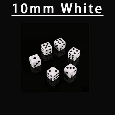 50 GAB 8 MM 10 MM kvadrātveida kauliņu atjautības spēle Sūtīt bērniem — 6 pusēji kauliņi — DIY spēles aksesuārs, mazs izmērs 8 mm, melnbalts kubs