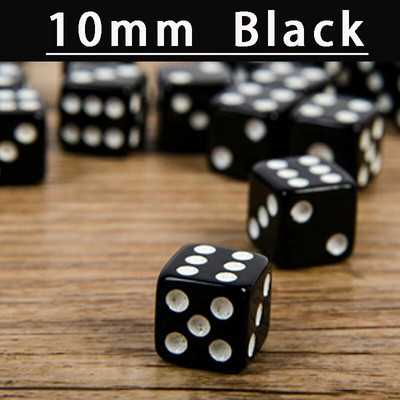 50 GAB 8 MM 10 MM kvadrātveida kauliņu atjautības spēle Sūtīt bērniem — 6 pusēji kauliņi — DIY spēles aksesuārs, mazs izmērs 8 mm, melnbalts kubs