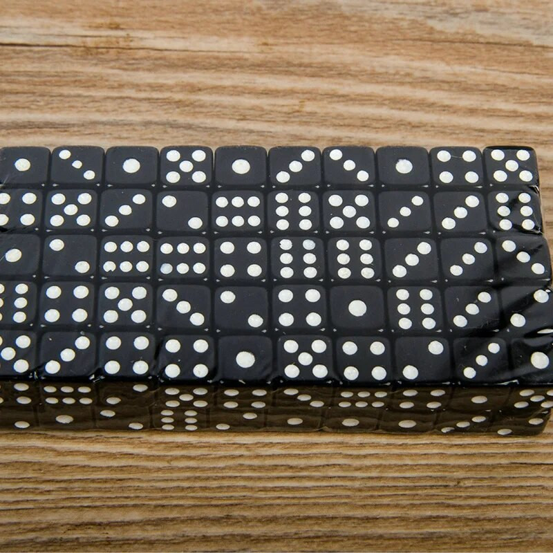 50 GAB 8 MM 10 MM kvadrātveida kauliņu atjautības spēle Sūtīt bērniem — 6 pusēji kauliņi — DIY spēles aksesuārs, mazs izmērs 8 mm, melnbalts kubs