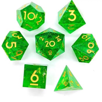 7Pc Πολύχρωμα Ψηφιακά Ζάρια Επιτραπέζια Ρητίνη Διασκέδαση Ταρώ Παιχνίδι Πάρτι Παιχνίδια Polyhedral for DND Dice Επιτραπέζια προμήθειες ρόλων