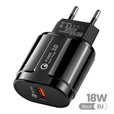 3A Încărcare rapidă 3.0 Încărcător USB Adaptor încărcător de perete UE pentru telefon mobil pentru iPhone X MAX 7 8 QC3.0 Încărcare rapidă pentru Samsung Xiaomi