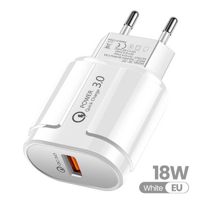 3A Încărcare rapidă 3.0 Încărcător USB Adaptor încărcător de perete UE pentru telefon mobil pentru iPhone X MAX 7 8 QC3.0 Încărcare rapidă pentru Samsung Xiaomi