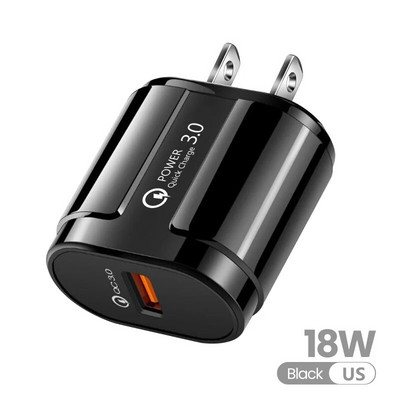 3A Încărcare rapidă 3.0 Încărcător USB Adaptor încărcător de perete UE pentru telefon mobil pentru iPhone X MAX 7 8 QC3.0 Încărcare rapidă pentru Samsung Xiaomi