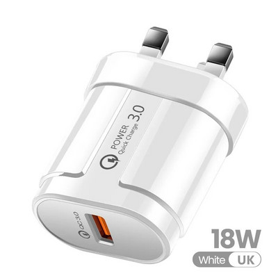 3A Încărcare rapidă 3.0 Încărcător USB Adaptor încărcător de perete UE pentru telefon mobil pentru iPhone X MAX 7 8 QC3.0 Încărcare rapidă pentru Samsung Xiaomi
