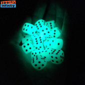 6 buc/lot 14mm 6 fețe cuburi noctilucente cu zaruri set de lumină de noapte, luminoasă, amuzantă, bară de noapte, KTV, zaruri pentru jocuri de divertisment