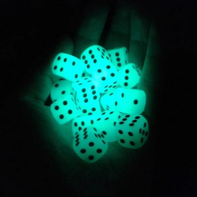 6 buc/lot 14mm 6 fețe cuburi noctilucente cu zaruri set de lumină de noapte, luminoasă, amuzantă, bară de noapte, KTV, zaruri pentru jocuri de divertisment
