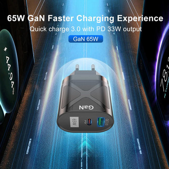 GTWIN 65W GaN Αυστραλιανός φορτιστής Νέα Ζηλανδία AU Βύσμα USB C Τηλεφώνου Γρήγορη φόρτιση Προσαρμογέας Γρήγορης φόρτισης Τύπος C Ταξίδι iPhone Fast Chargers Head
