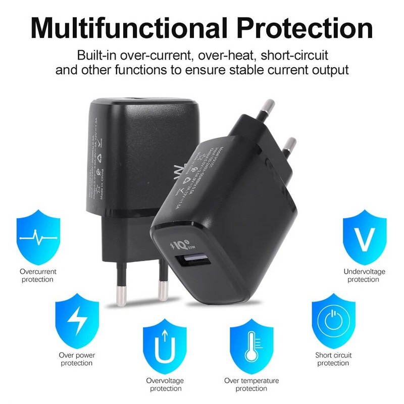 Universal QC3.0 33W Φορτιστές κινητών τηλεφώνων USB γρήγορης φόρτισης για Samsung Xiaomi IPhone Η.Π.Α. Προσαρμογέας κινητού τηλεφώνου γρήγορου φορτιστή