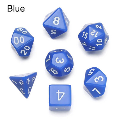 7 bucăți/set zaruri poliedrice negre set zaruri pentru TRPG accesorii DND zaruri poliedrice pentru joc de cărți de masă, jocuri de matematică