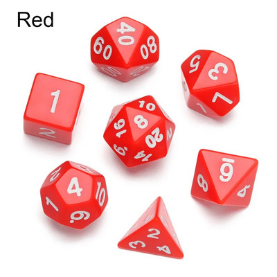 7 bucăți/set zaruri poliedrice negre set zaruri pentru TRPG accesorii DND zaruri poliedrice pentru joc de cărți de masă, jocuri de matematică