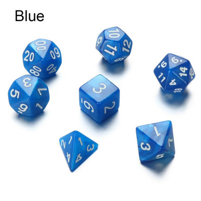 7 bucăți/set zaruri poliedrice negre set zaruri pentru TRPG accesorii DND zaruri poliedrice pentru joc de cărți de masă, jocuri de matematică