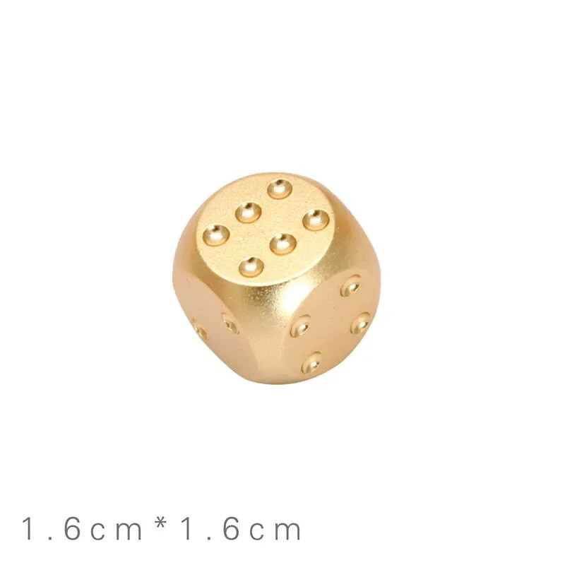 Kallis puhta hõbedase kullavärvi alumiiniumsulamist täringud peente kasti doominodega Mäng Matkapokker KTV baaripeo rekvisiitide täringukomplekt