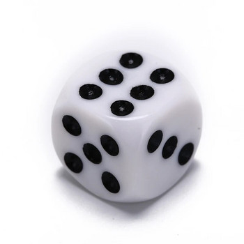 5 τεμ./Σετ Ζάρια 16 χιλιοστών Λευκό Στρογγυλό Γωνιακό Hexahedron Dice Club Bar Party Τραπέζι Παιχνίδια Παιχνίδια Σετ ζάρια
