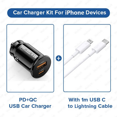 Încărcător de mașină PD 45W USB Încărcare rapidă 4.0 3.0 FCP SCP Tip C pentru Xiaomi iPhone 11 12 13 14 Pro Max Încărcare rapidă pentru telefon de mașină