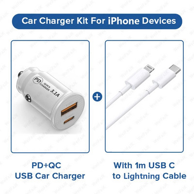 Încărcător de mașină PD 45W USB Încărcare rapidă 4.0 3.0 FCP SCP Tip C pentru Xiaomi iPhone 11 12 13 14 Pro Max Încărcare rapidă pentru telefon de mașină