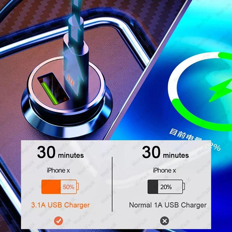 PD 45W USB automašīnas lādētājs Quick Charge 4.0 3.0 FCP SCP Type C Xiaomi iPhone 11 12 13 14 Pro Max ātras uzlādes automašīnas tālruņa lādētājs