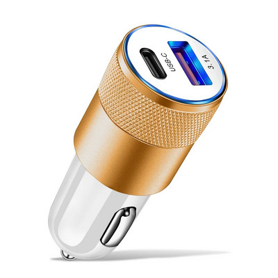 Încărcător de mașină PD de 68W, USB tip C, Adaptor pentru telefon auto pentru încărcare rapidă pentru iPhone 13 12 Xiaomi Huawei Samsung S21 S22 Încărcare rapidă 3.0
