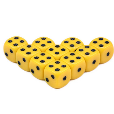 10 buc./lot zaruri rotunjite acrilice negre D6 16 mm cu punct roșu zaruri digitale pentru băut pentru jocuri de noroc joc de poker pe 6 părți.