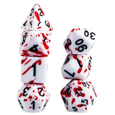 Dices Dice Blood Gaming Set Game Role Playing Splatter Halloween Akril Polihedral Tabletop Toys Casino Kockanje Igre Ploča