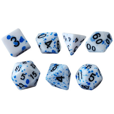 Zaruri Dice Blood Set de jocuri Joc Joc de rol Splatter Halloween Acrilic Poliedric Jucării de masă Cazinou Jocuri de noroc Tabla
