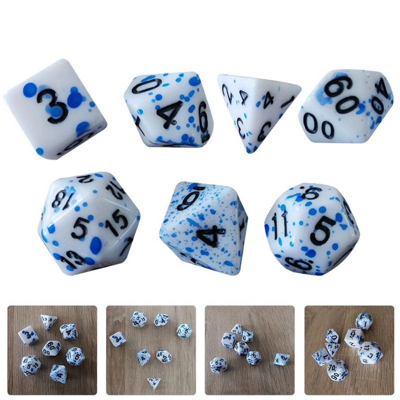 Dices Dice Blood Gaming Σετ Παιχνιδιού Ρόλων Παίζοντας Splatter Απόκριες Ακρυλικό Πολυεδρικό Επιτραπέζιο Παιχνίδια Καζίνο Παιχνίδια τυχερών παιχνιδιών Επιτραπέζιο