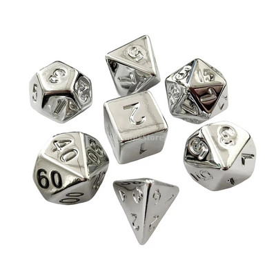 7 buc. Mini set de zaruri poliedrice D4 D6 D8 D10 D10 D12 D20 Accesorii pentru jocuri cu sclipici pentru jocuri de masă Dnd