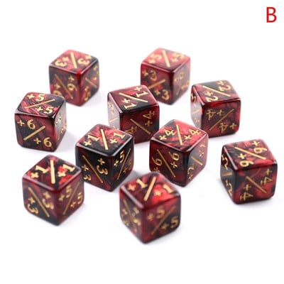 10 kom 16 mm 6 bočnih brojača kockica +1/-1 kockica Dječja igračka Kockice za brojanje za MTG, Magic The Gathering, kartaške igre, žetone i kockice za vjernost