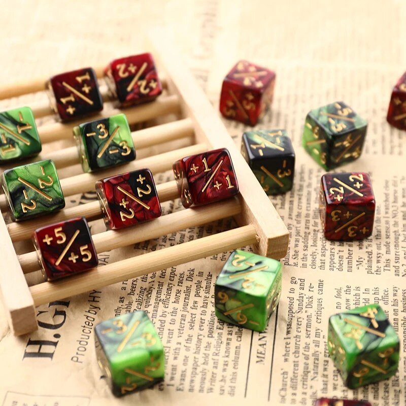 10 kom 16 mm 6 bočnih brojača kockica +1/-1 kockica Dječja igračka Kockice za brojanje za MTG, Magic The Gathering, kartaške igre, žetone i kockice za vjernost