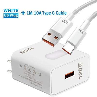 Încărcător USB GaN 120W Cablu de încărcare rapidă Adaptor încărcător telefon mobil pentru iphone 14 15 Pro Xiaomi 13 Huawei Mate Samsung Oneplus