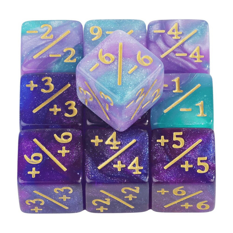 10Pcs Dice Counters Token Dice, D6 Dice Συμβατό με παιχνίδι καρτών για Match Εργαλεία διδασκαλίας μαθηματικών Αξεσουάρ