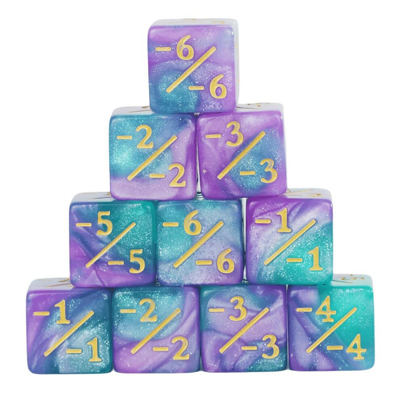 10Pcs Dice Counters Token Dice, D6 Dice Συμβατό με παιχνίδι καρτών για Match Εργαλεία διδασκαλίας μαθηματικών Αξεσουάρ