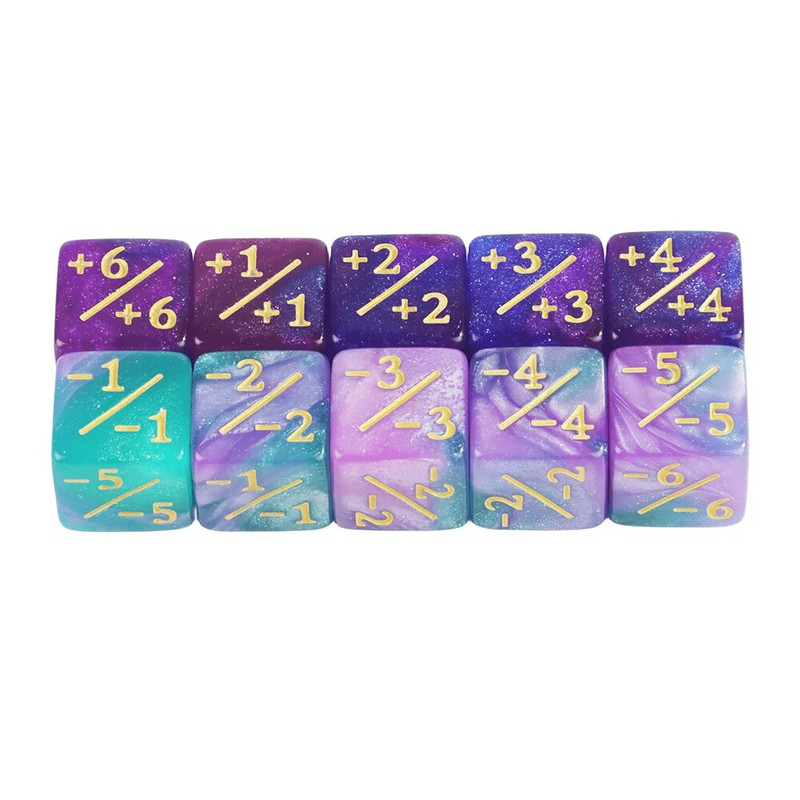 10Pcs Dice Counters Token Dice, D6 Dice Συμβατό με παιχνίδι καρτών για Match Εργαλεία διδασκαλίας μαθηματικών Αξεσουάρ