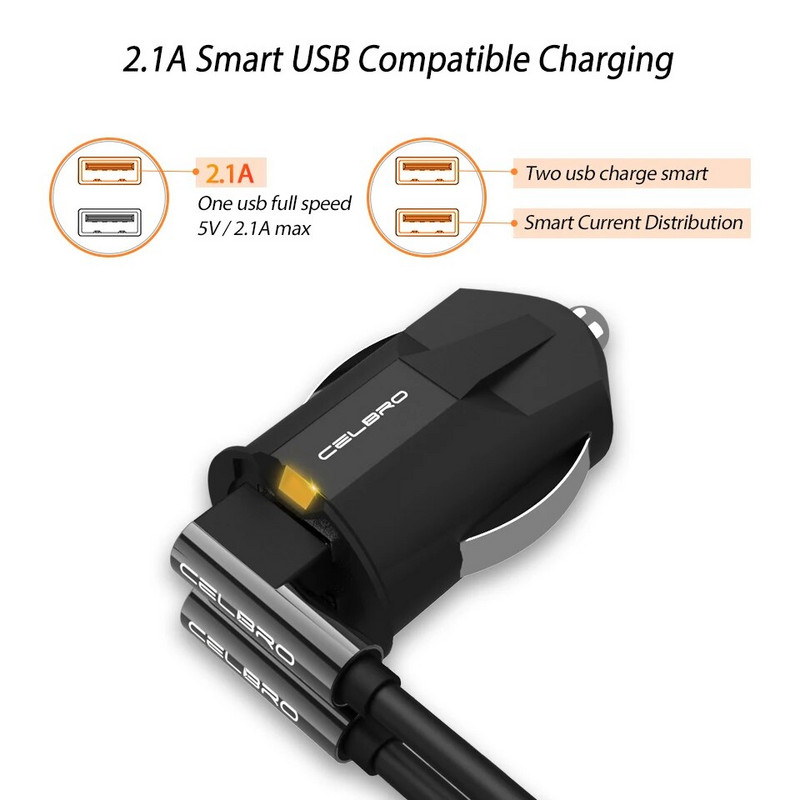Mini USB Car Charger Auto Dual Usb Charger for Mobile Phone Adapter Car 2A Usb Car-charger For Samsung S20+ Chargers Carcharger Carcharger