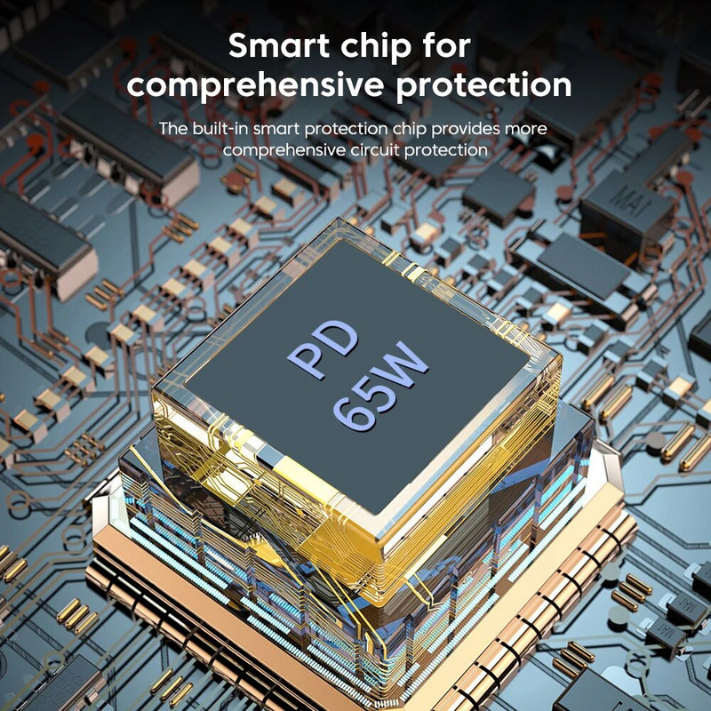 Φορτιστής USB 65W GaN PD Τύπος C Προσαρμογέας κινητού τηλεφώνου γρήγορη φόρτιση για iPhone Samsung Xiaomi Huawei Quick Charge 3.0 Φορτιστής τοίχου