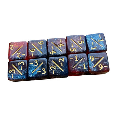 10x simbol Dice Dvostruke boje Matematičko brojanje Nastava Dodavanje Oduzimanje Kocka Digitalna kocka