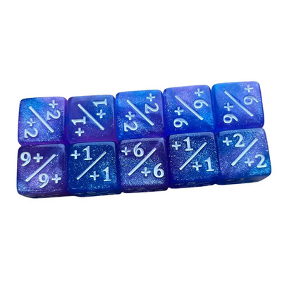 10x simbol Dice Dvostruke boje Matematičko brojanje Nastava Dodavanje Oduzimanje Kocka Digitalna kocka