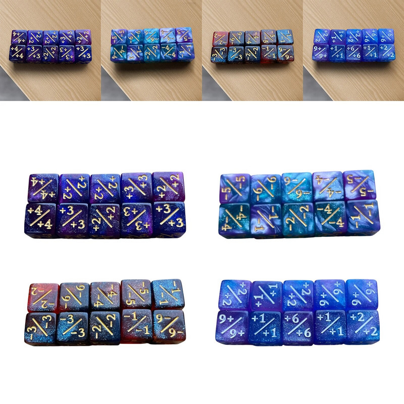 10x simbol Dice Dvostruke boje Matematičko brojanje Nastava Dodavanje Oduzimanje Kocka Digitalna kocka