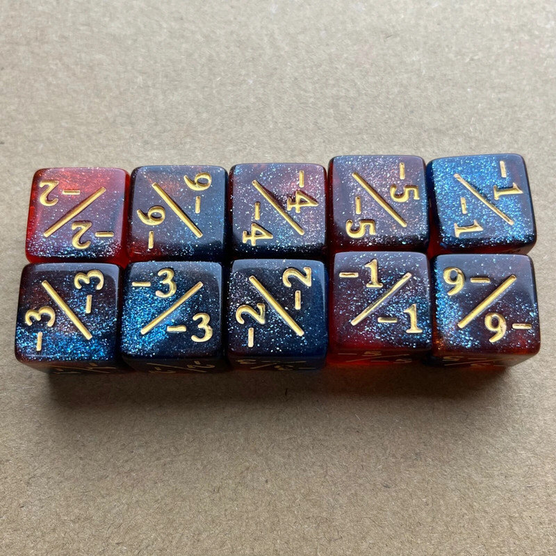 10x simbol Dice Dvostruke boje Matematičko brojanje Nastava Dodavanje Oduzimanje Kocka Digitalna kocka