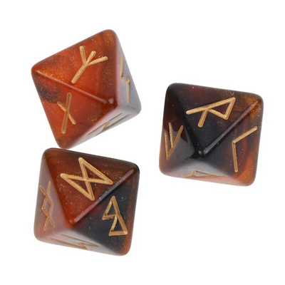 3 buc zaruri rune cu 8 fețe zaruri poliedrice zaruri acrilice astrologice zaruri joc de masă zaruri constelație accesoriu divinație