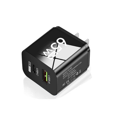Încărcător USB GaN 65W 2 porturi PD Tip C Încărcător de perete Încărcare rapidă Adaptor de alimentare pentru telefon mobil pentru iPhone 14 Xiaomi Samsung QC 3.0
